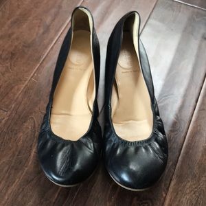 J. Crew Black Leather Flats, 9.5